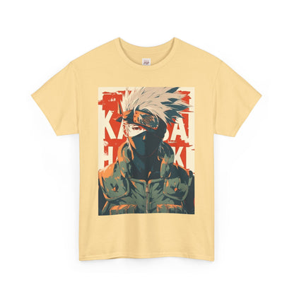 Naruto Shippuden Kakashi Unisex Heavy Cotton Tee - Vibrant and Stylish Design for Otaku Heads