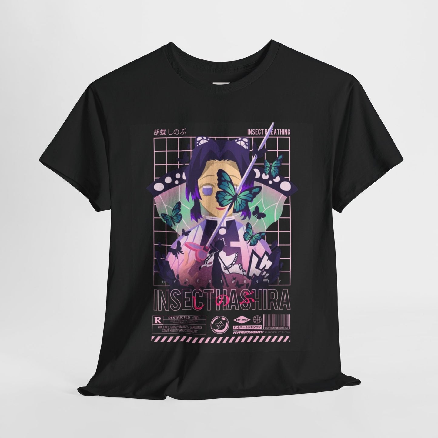 Demon Slayer Kocho Shinobu Unisex Heavy Cotton Tee - Vibrant and Stylish Design for Otaku Heads