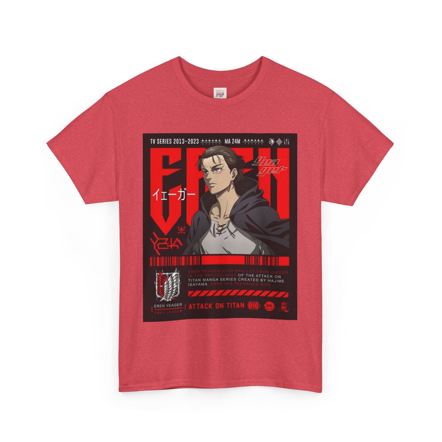 Attack On Titan Unisex Heavy Cotton Tee - Vibrant and Stylish Design for Otaku Heads