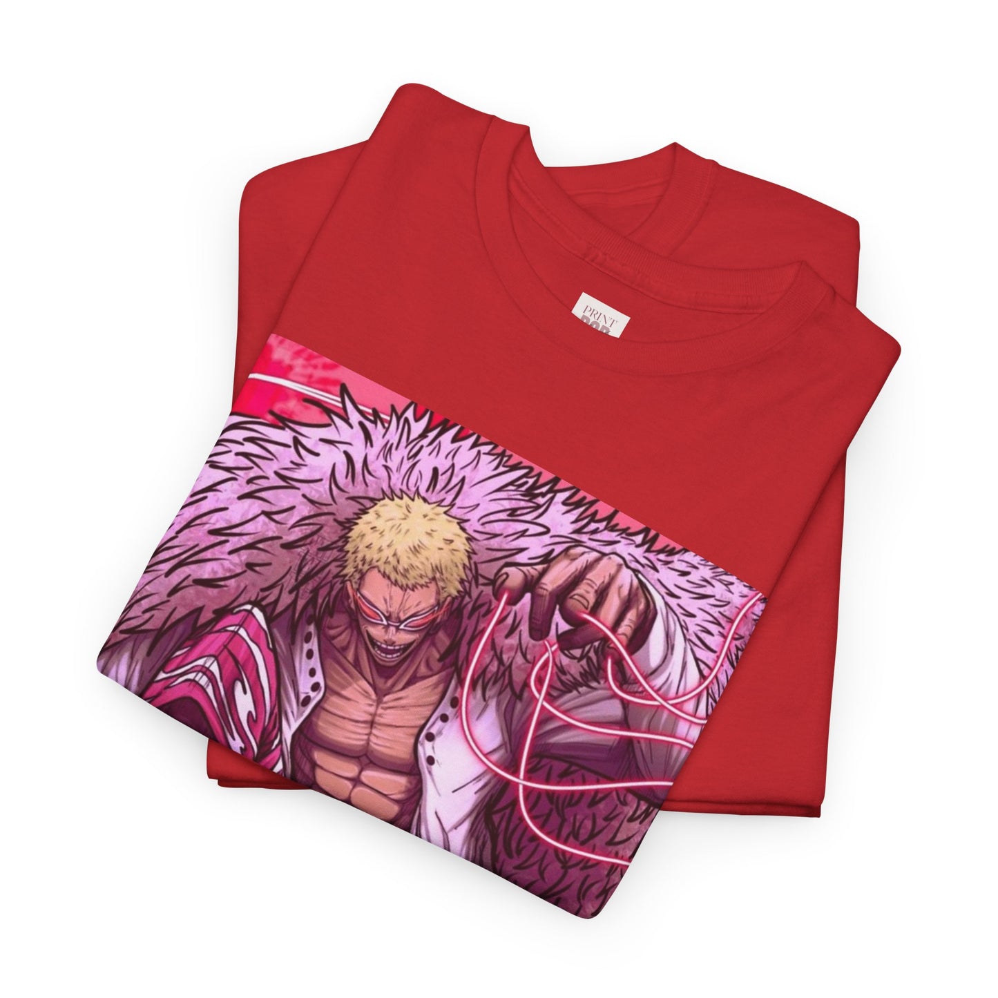 One Piece Don Quixote Doflamingo Unisex Heavy Cotton Tee - Vibrant and Stylish Design for Otaku Heads