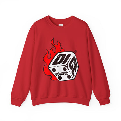 Dig Fire Unisex Crewneck Sweatshirt - Heavy Blend, Trendy Casual Wear