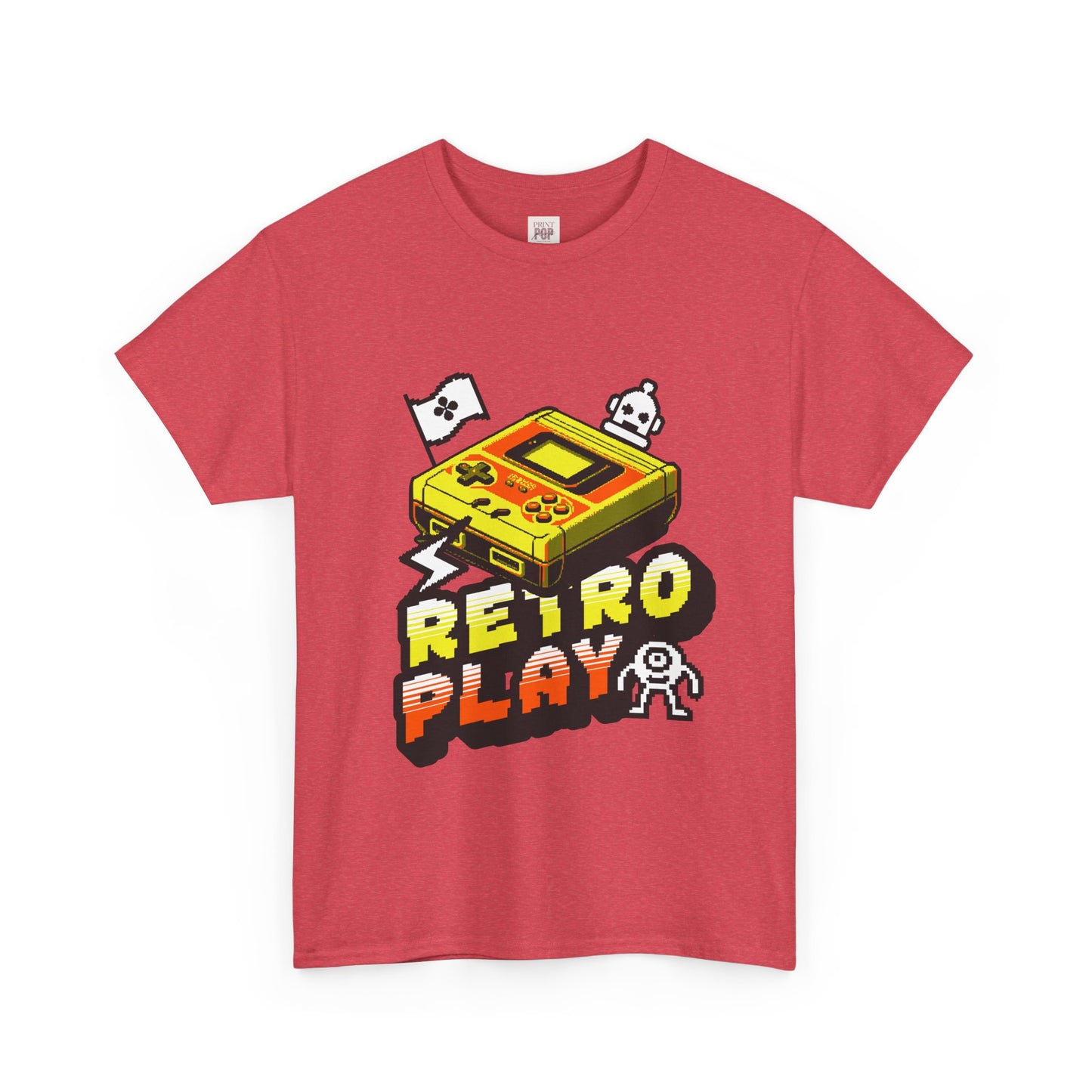 Retro Play Unisex Heavy Cotton Tee - Vintage Gaming Shirt