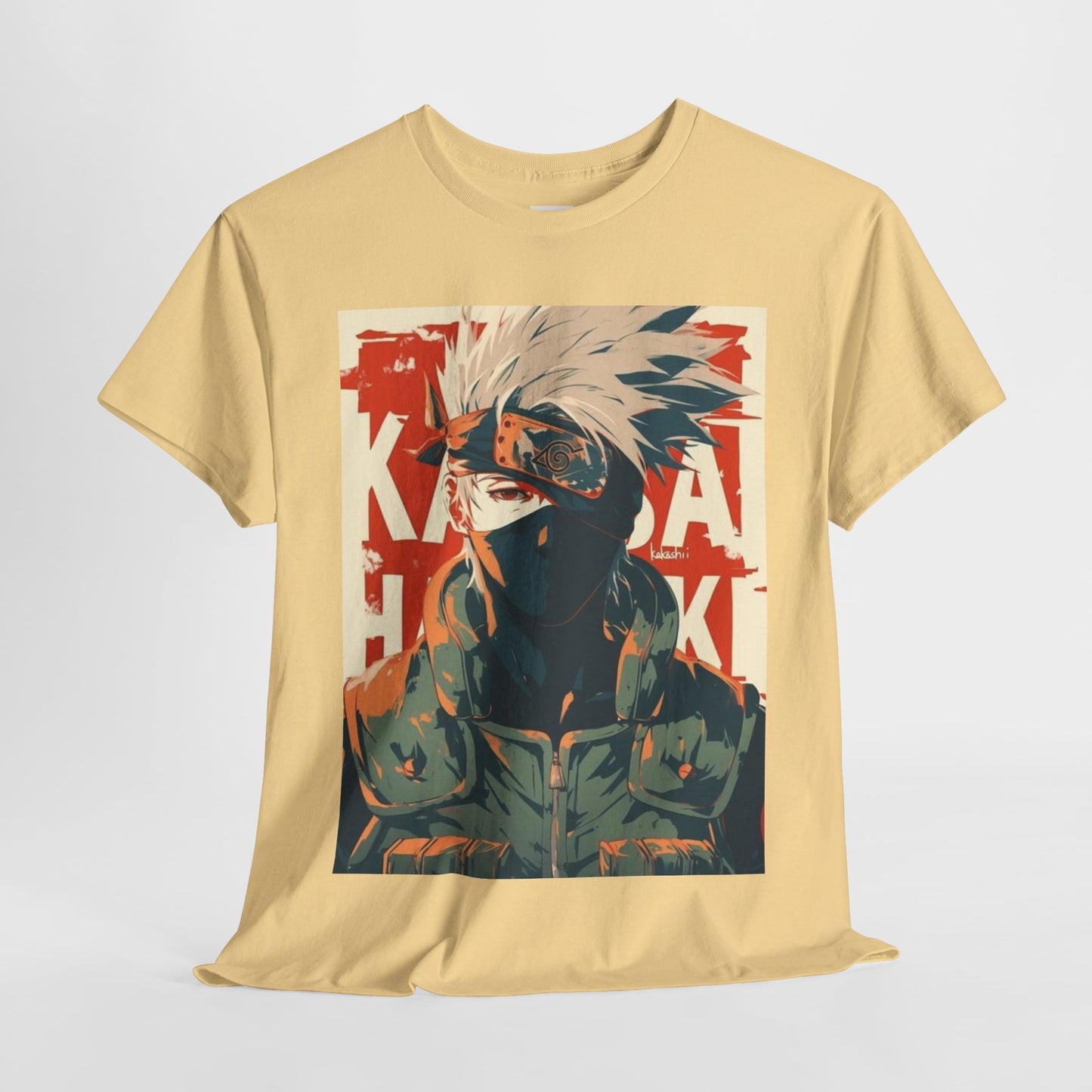 Naruto Shippuden Kakashi Unisex Heavy Cotton Tee - Vibrant and Stylish Design for Otaku Heads