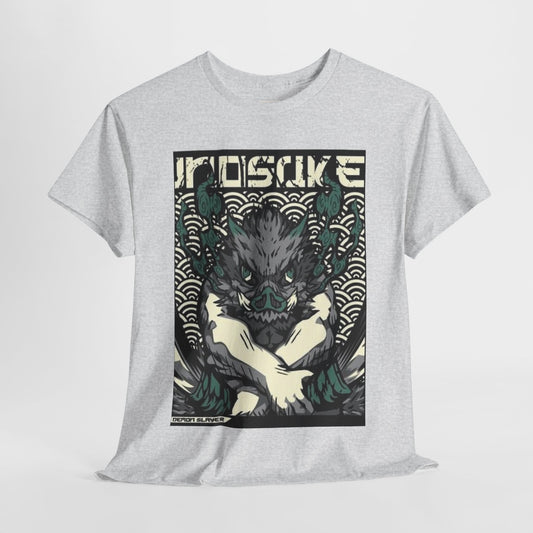 Demon Slayer Inosuke Hashibira Unisex Heavy Cotton Tee - Vibrant and Stylish Design for Otaku Heads