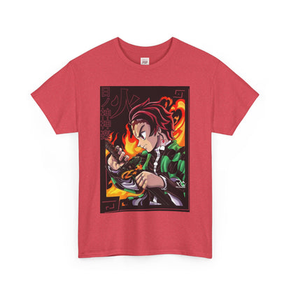 Demon Slayer Kamado Tanjiro Unisex Heavy Cotton Tee - Vibrant and Stylish Design for Otaku Heads