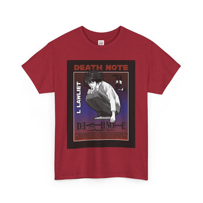 Death Note L Lawliet Unisex Heavy Cotton Tee - Vibrant and Stylish Design for Otaku Heads