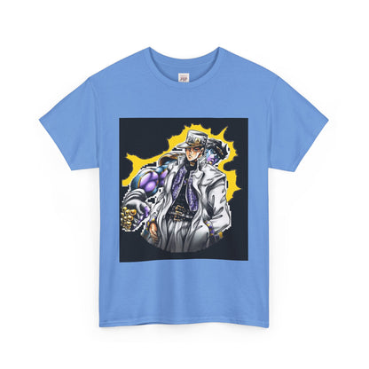 Jojo's Bizarre Adventure Jotaro Kujo Unisex Heavy Cotton Tee - Vibrant and Stylish Design for Otaku Heads