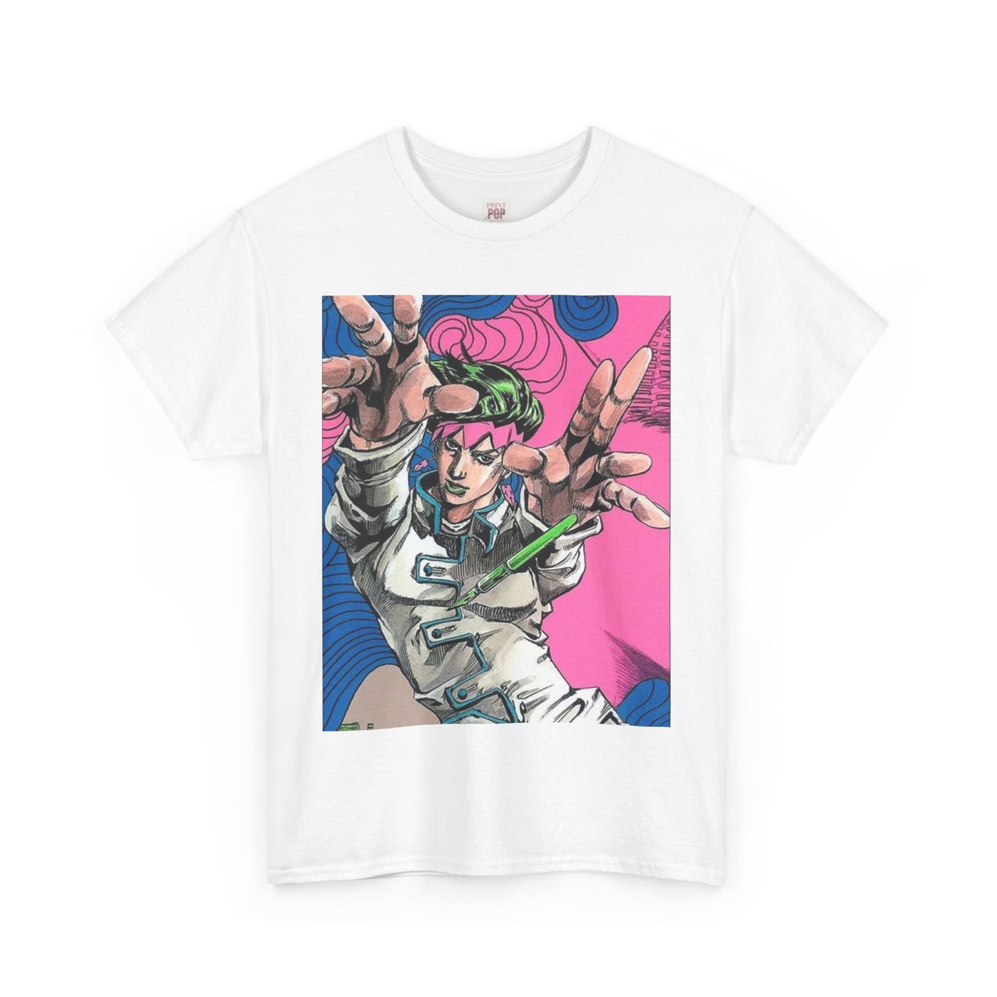 Jojo's Bizarre Adventure Rohan Kishibe Unisex Heavy Cotton Tee - Vibrant and Stylish Design for Otaku Heads