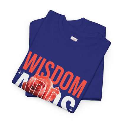 Wisdom Adds Beauty Unisex Heavy Cotton Tee - Inspirational Floral Graphic T-Shirt