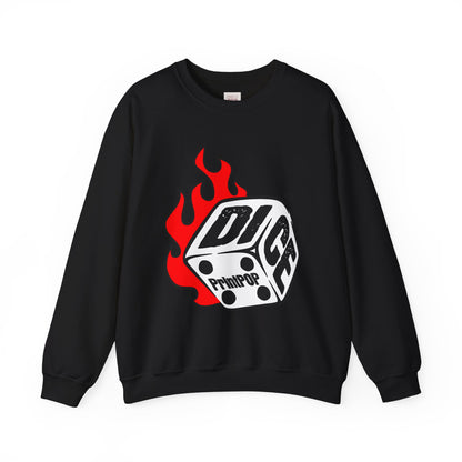 Dig Fire Unisex Crewneck Sweatshirt - Heavy Blend, Trendy Casual Wear