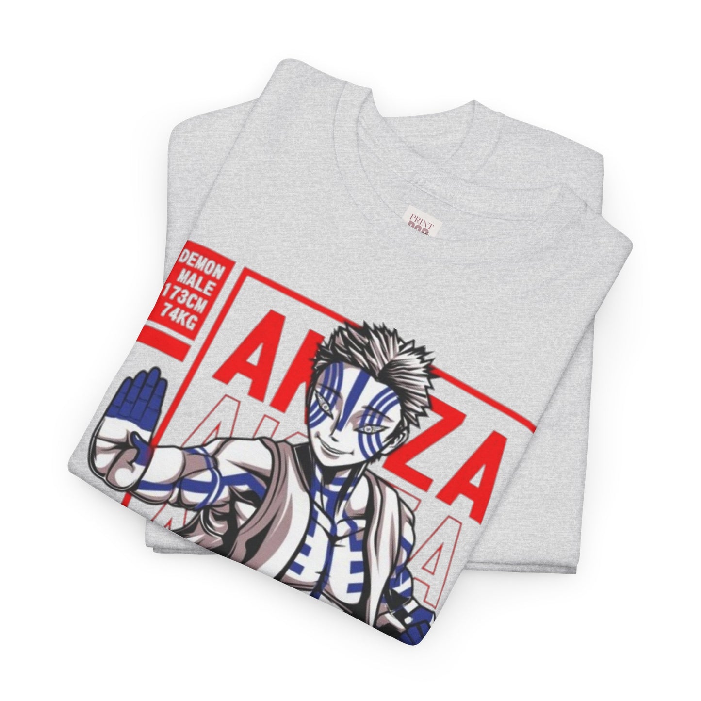 Demon Slayer Akaza Unisex Heavy Cotton Tee - Vibrant and Stylish Design for Otaku Heads