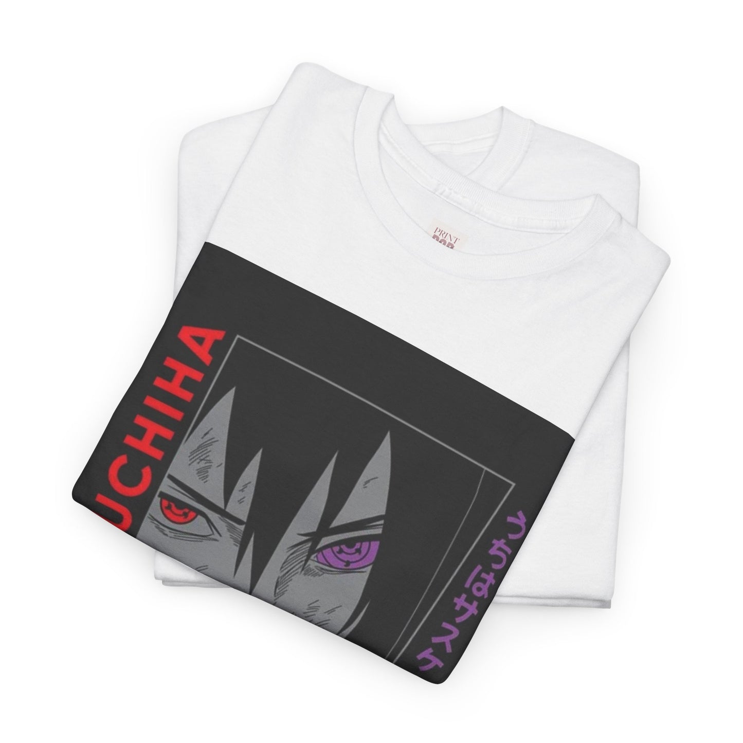 Naruto Shippuden Uchiha Sasuke Unisex Heavy Cotton Tee - Vibrant and Stylish Design for Otaku Heads