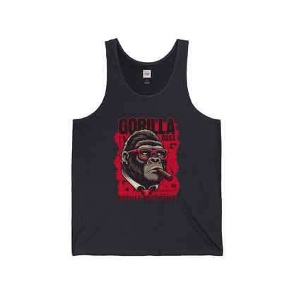 Gorilla Boss Unisex Jersey Tank - Cool and Casual Style for Animal Lovers