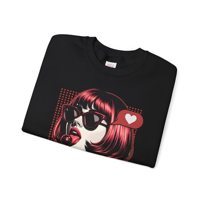 Retro Girl Graphic Unisex Heavy Blend Premium, Stylish and Comfortable Sweatshirt