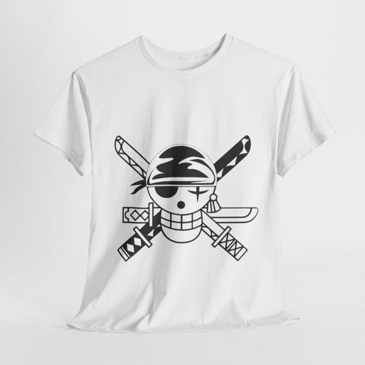 One Piece Zoro Unisex Heavy Cotton Tee - Vibrant and Stylish Design for Otaku Heads