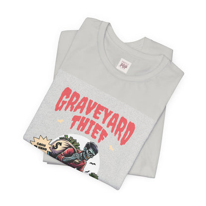 Graveyard Thief Unisex Tee - Playful Halloween Graphic T-Shirt