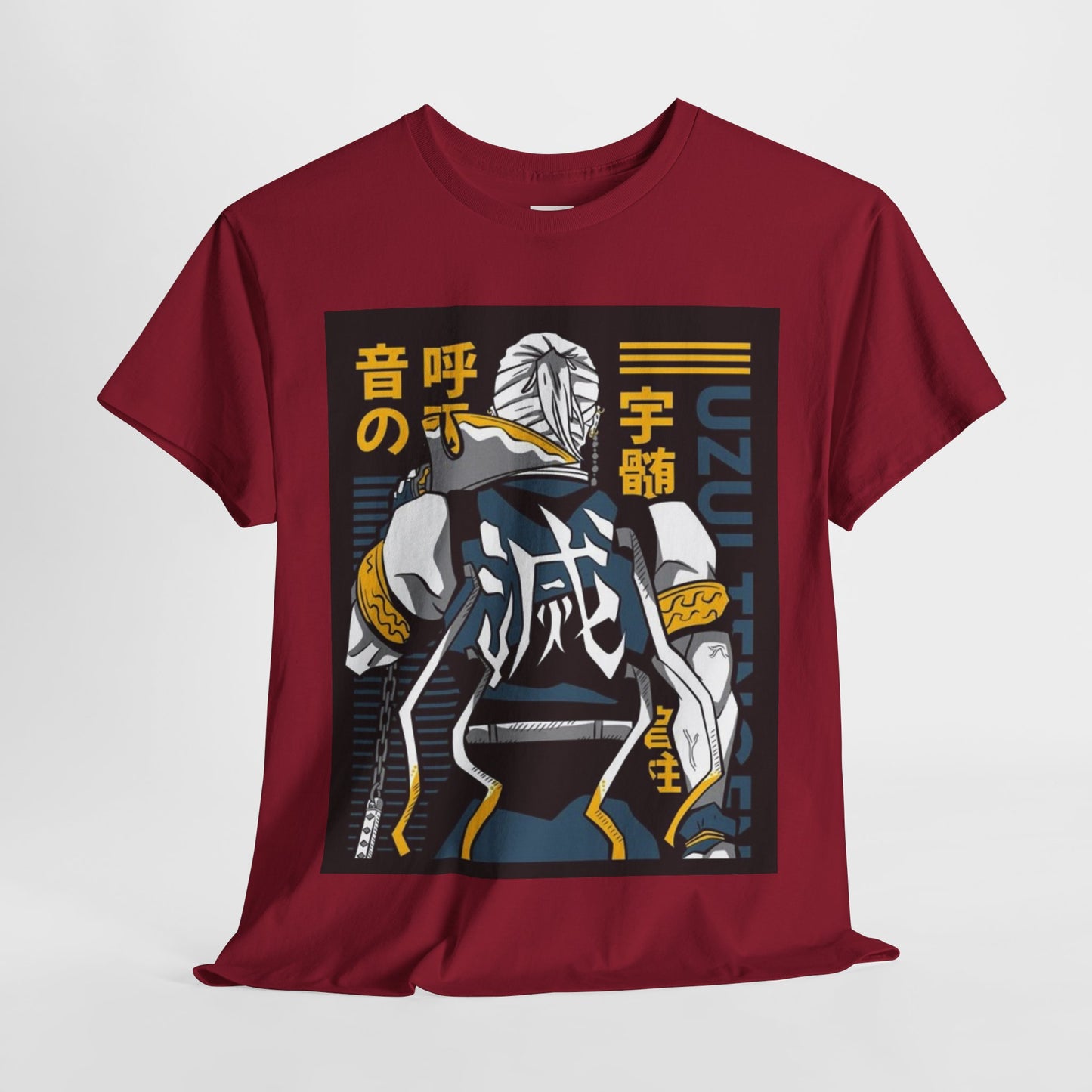 Demon Slayer Tengen Uzui Unisex Heavy Cotton Tee - Vibrant and Stylish Design for Otaku Heads