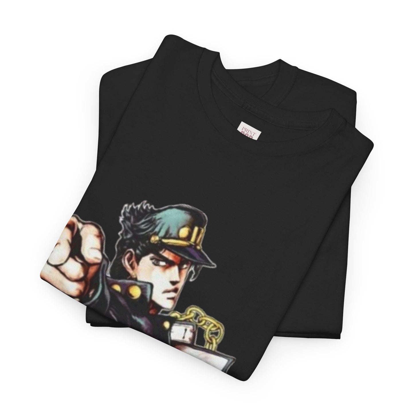 Jojo's Bizarre Adventure Jotaro Kujo Unisex Heavy Cotton Tee - Vibrant and Stylish Design for Otaku Heads