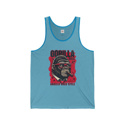 Gorilla Boss Unisex Jersey Tank - Cool and Casual Style for Animal Lovers