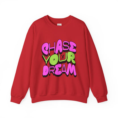 Chase Your Dream Unisex Heavy Blend™ Crewneck Sweatshirt - Inspirational & Cozy Activewear