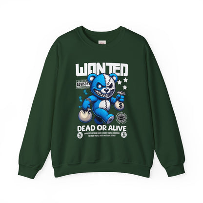 Wanted Dead or Alive Graphic Crewneck Unisex Heavy Blend Sweatshirt - Premium and Stylish