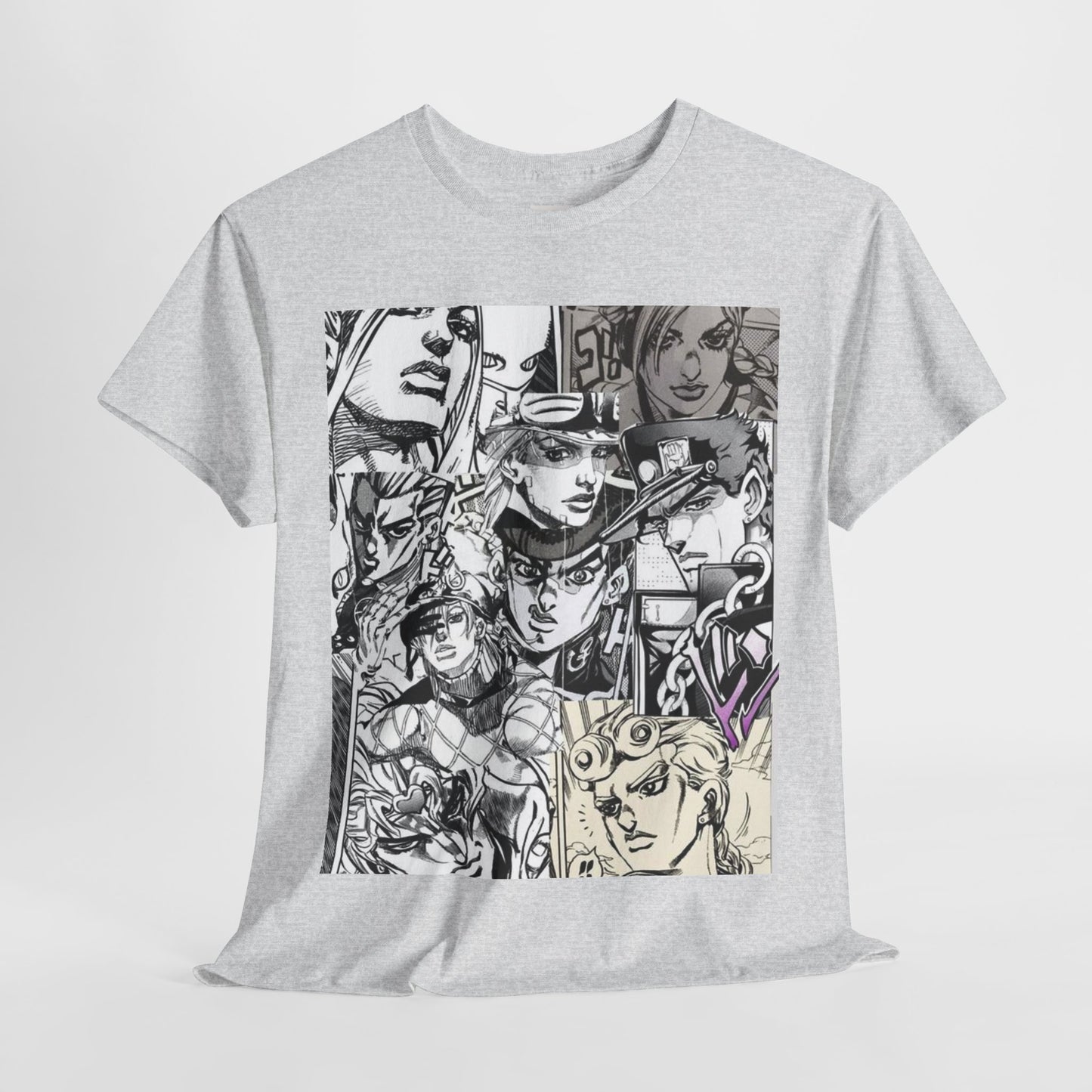 Jojo's Bizarre Adventure Unisex Heavy Cotton Tee - Vibrant and Stylish Design for Otaku Heads