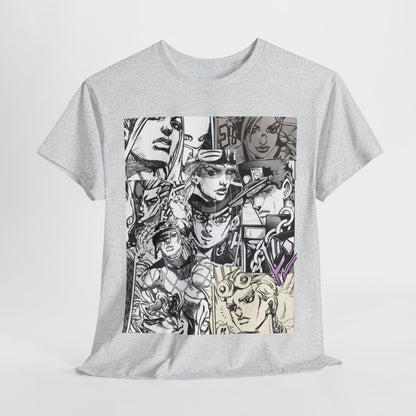 Jojo's Bizarre Adventure Unisex Heavy Cotton Tee - Vibrant and Stylish Design for Otaku Heads