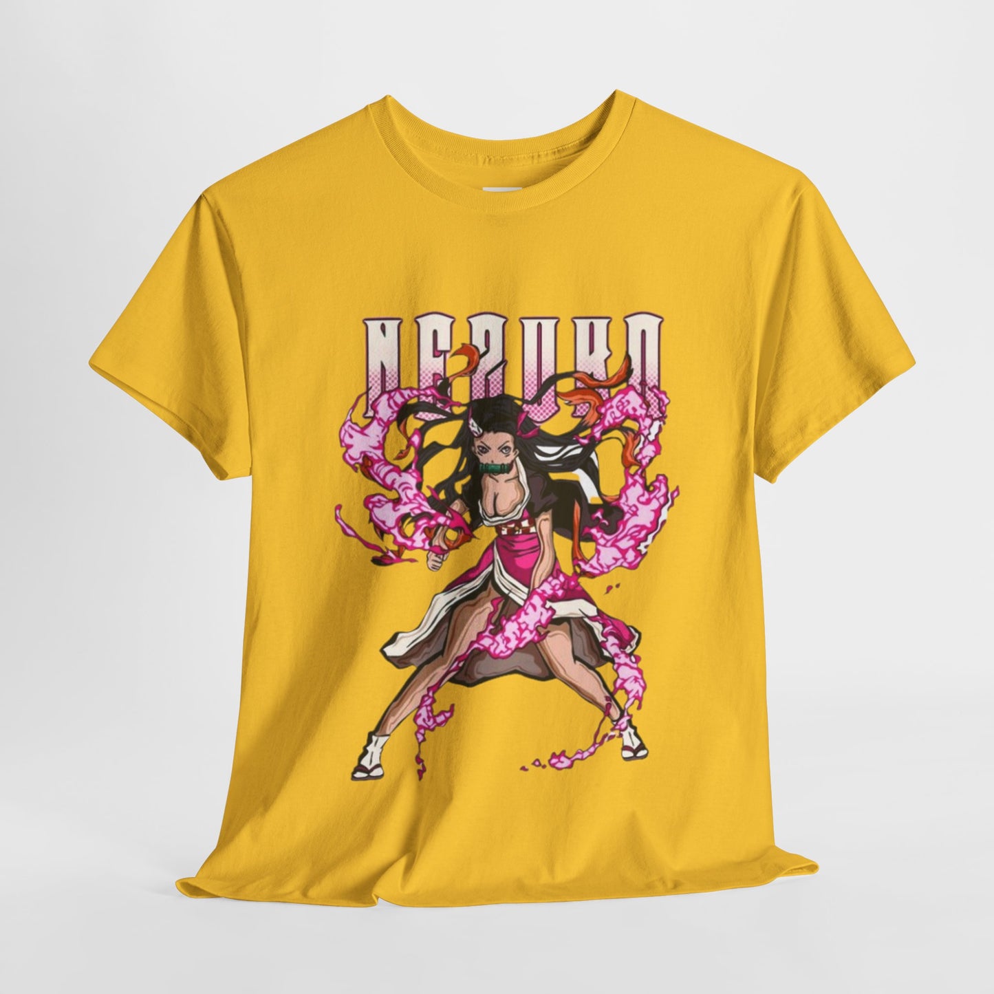 Demon Slayer Nezuko Kamado Unisex Heavy Cotton Tee - Vibrant and Stylish Design for Otaku Heads