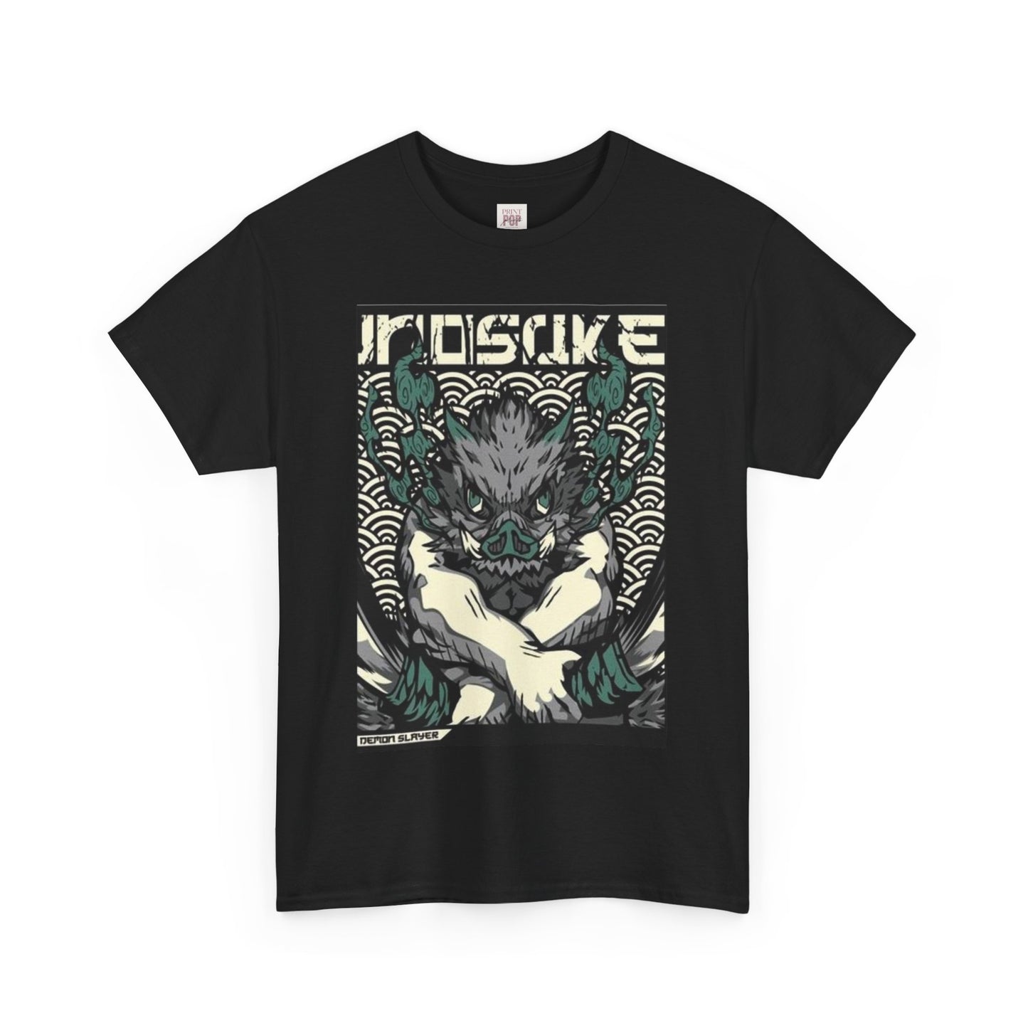 Demon Slayer Inosuke Hashibira Unisex Heavy Cotton Tee - Vibrant and Stylish Design for Otaku Heads