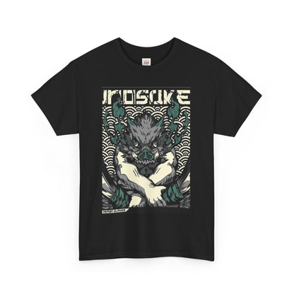 Demon Slayer Inosuke Hashibira Unisex Heavy Cotton Tee - Vibrant and Stylish Design for Otaku Heads