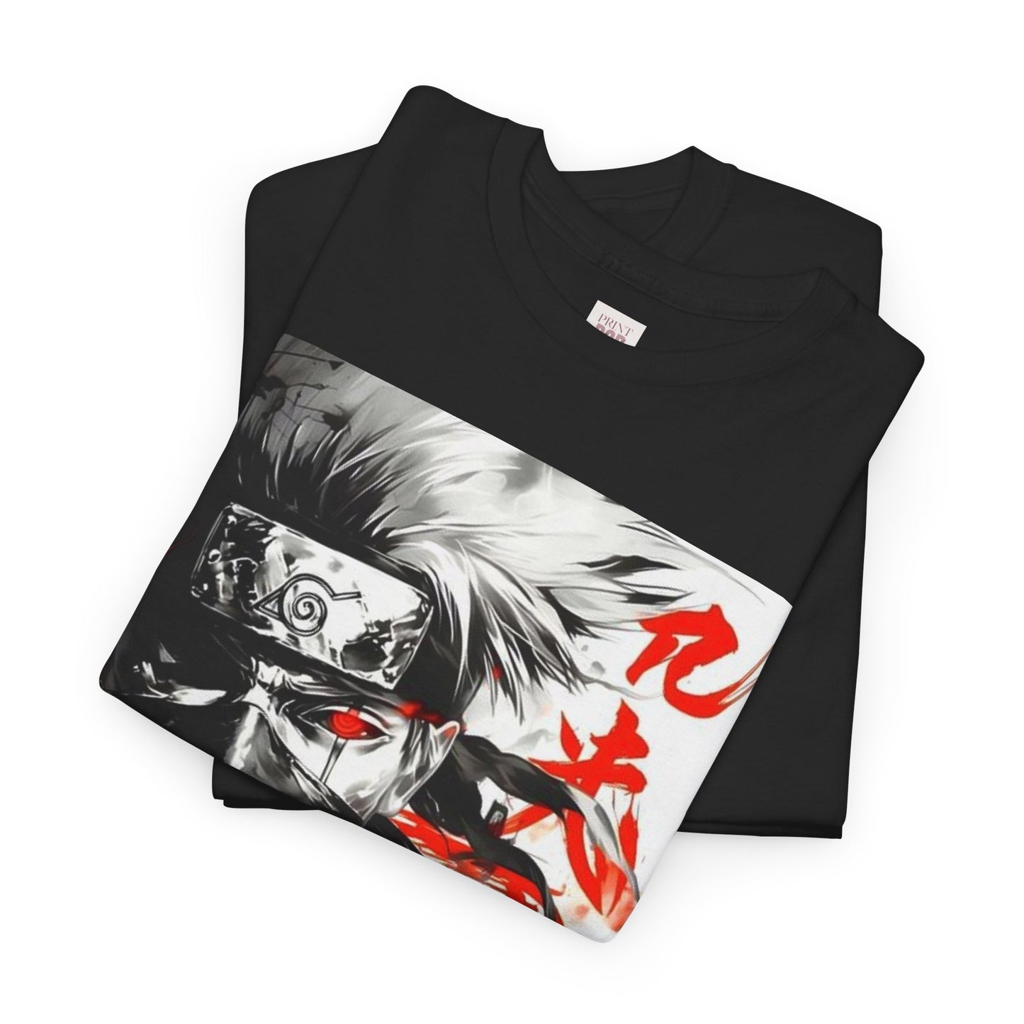 Naruto Shippuden Kakashi Unisex Heavy Cotton Tee - Vibrant and Stylish Design for Otaku Heads