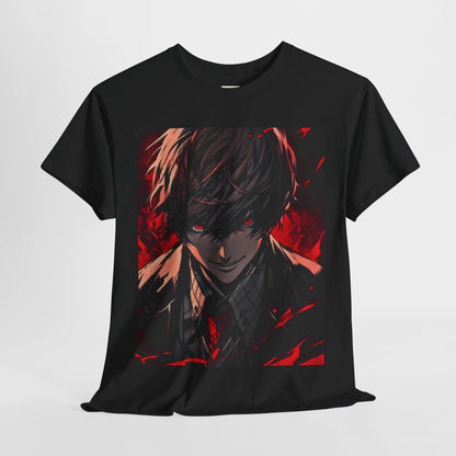 Death Note Light Yagami Unisex Heavy Cotton Tee - Vibrant and Stylish Design for Otaku Heads