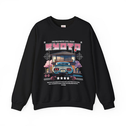 Kyoto Retro Car Unisex Crewneck Sweatshirt - Vintage Style Automotive Apparel