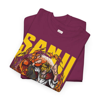 One Piece Sanji Unisex Heavy Cotton Tee - Vibrant and Stylish Design for Otaku Heads