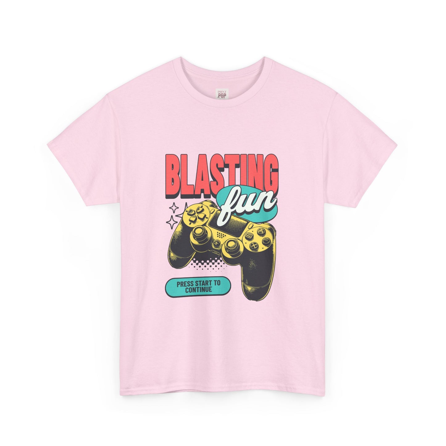 Blasting Fun Gaming Tee - Retro Controller Graphic Cotton T-Shirt