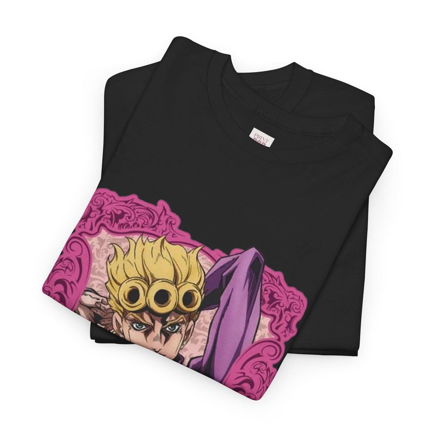 Jojo's Bizarre Adventure Giorno Giovanna Unisex Heavy Cotton Tee - Vibrant and Stylish Design for Otaku Heads