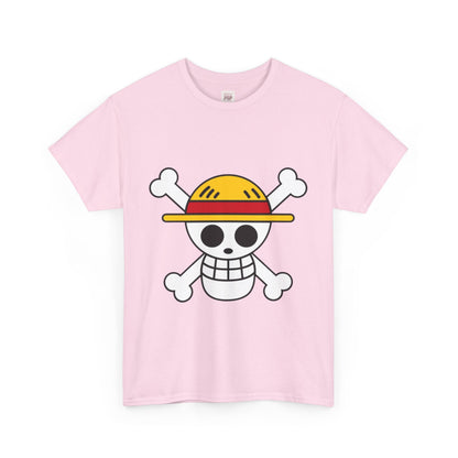 One Piece Logo Unisex Heavy Cotton Tee - Vibrant and Stylish Design for Otaku Heads