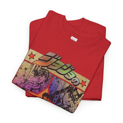 Jojo's Bizarre Adventure Unisex Heavy Cotton Tee - Vibrant and Stylish Design for Otaku Heads