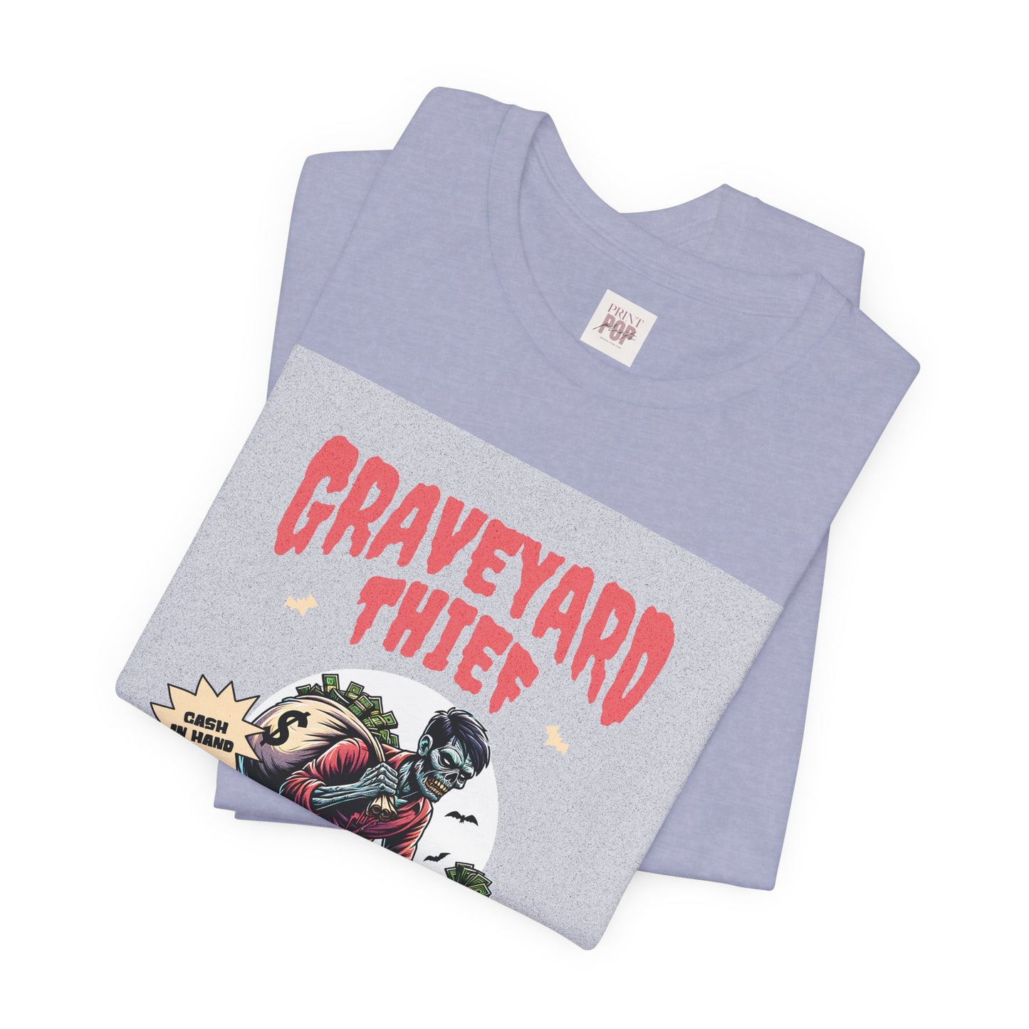 Graveyard Thief Unisex Tee - Playful Halloween Graphic T-Shirt