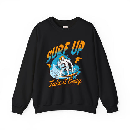 Surf Up Crewneck Sweatshirt - Unisex Heavy Blend for Chill Vibes