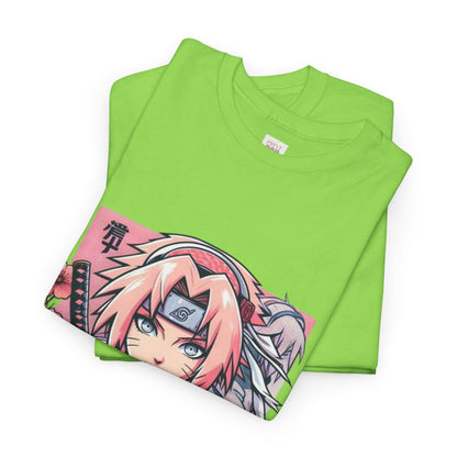 Naruto Shippuden Sakura Unisex Heavy Cotton Tee - Vibrant and Stylish Design for Otaku Heads