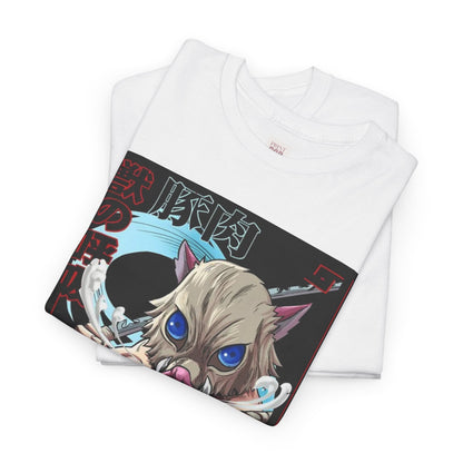 Demon Slayer Inosuke Hashibira Unisex Heavy Cotton Tee - Vibrant and Stylish Design for Otaku Heads