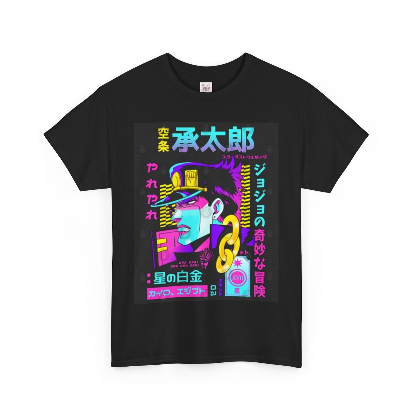 Jojo's Bizarre Adventure Unisex Heavy Cotton Tee - Vibrant and Stylish Design for Otaku Heads