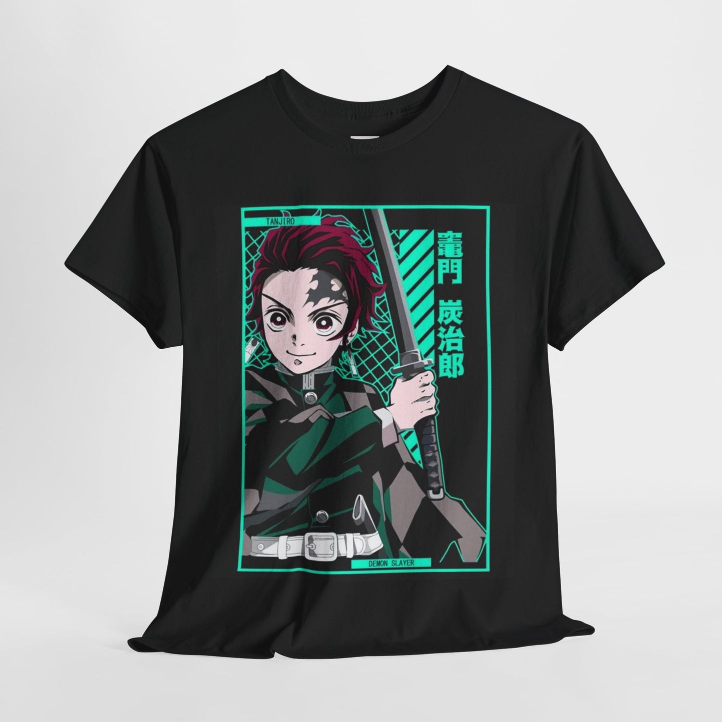 Demon Slayer Kamado Tanjiro Unisex Heavy Cotton Tee - Vibrant and Stylish Design for Otaku Heads