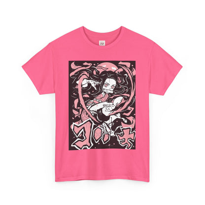 Demon Slayer Nezuko Kamado Unisex Heavy Cotton Tee - Vibrant and Stylish Design for Otaku Heads