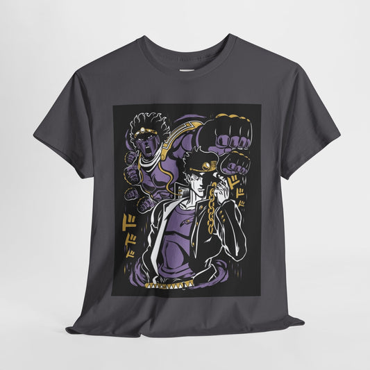 Jojo's Bizarre Adventure Jotaro Kujo Unisex Heavy Cotton Tee - Vibrant and Stylish Design for Otaku Heads