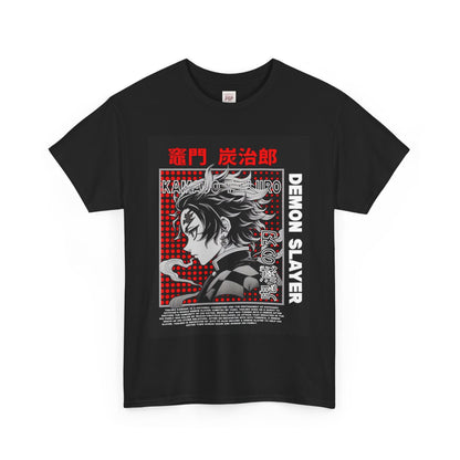 Demon Slayer Kamado Tanjiro Unisex Heavy Cotton Tee - Vibrant and Stylish Design for Otaku Heads