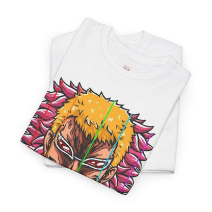 One Piece Don Quixote Doflamingo Unisex Heavy Cotton Tee - Vibrant and Stylish Design for Otaku Heads