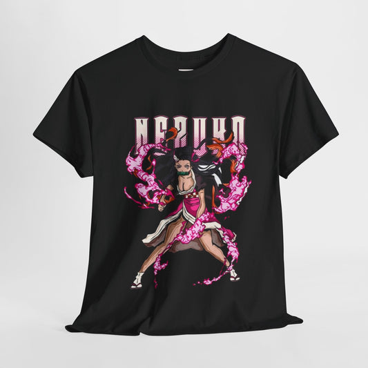 Demon Slayer Nezuko Kamado Unisex Heavy Cotton Tee - Vibrant and Stylish Design for Otaku Heads