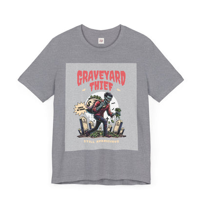 Graveyard Thief Unisex Tee - Playful Halloween Graphic T-Shirt